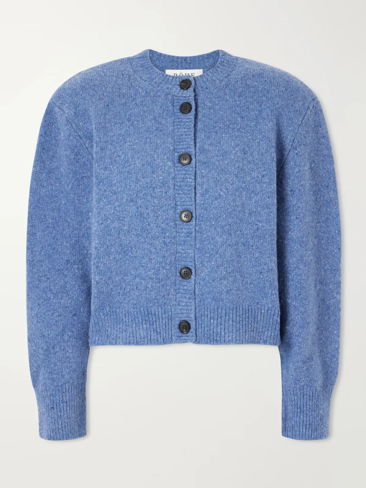 Mélange Wool-Blend Cardigan