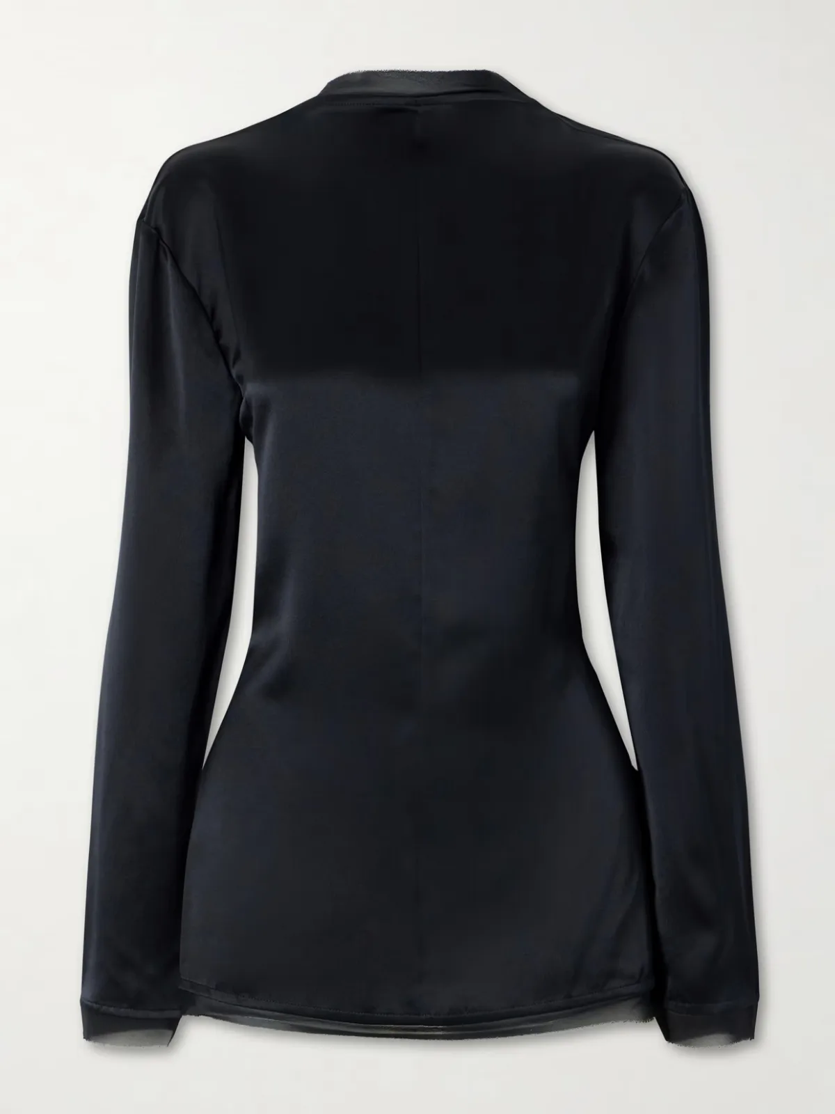 Beau Open-Back Tie-Detailed Silk Blouse