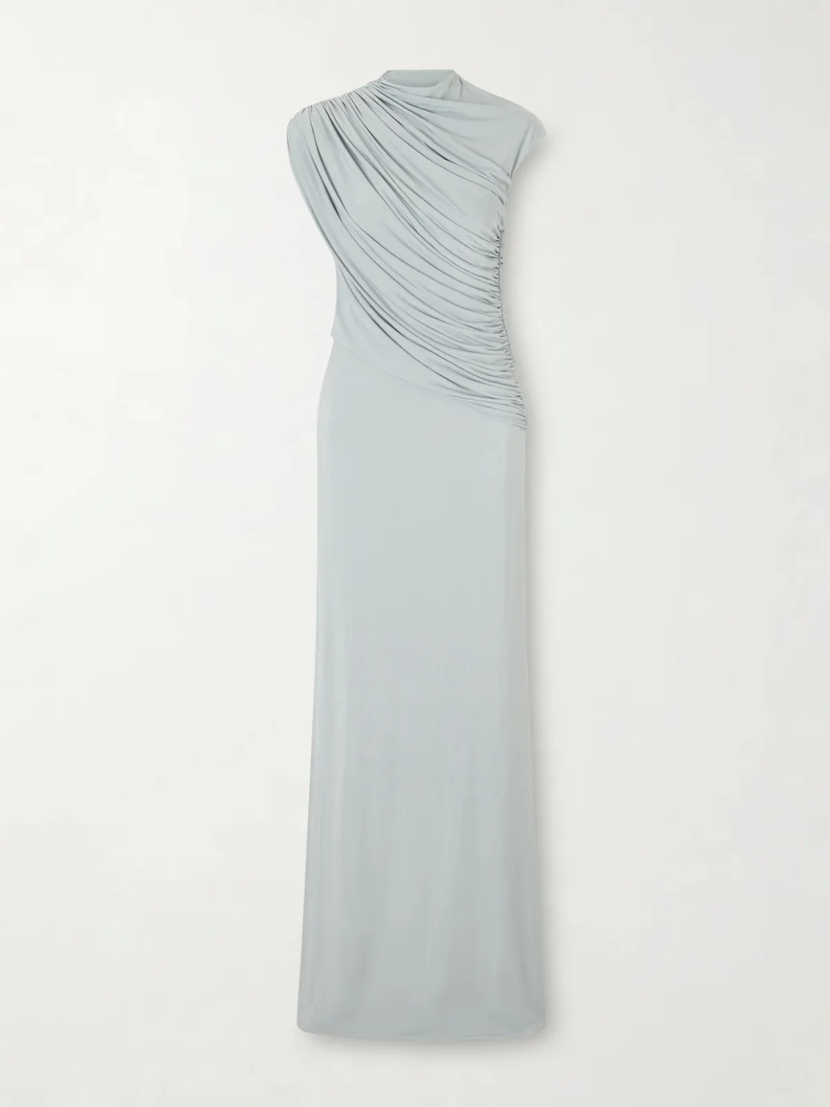 Saffron Gathered Jersey Maxi Dress