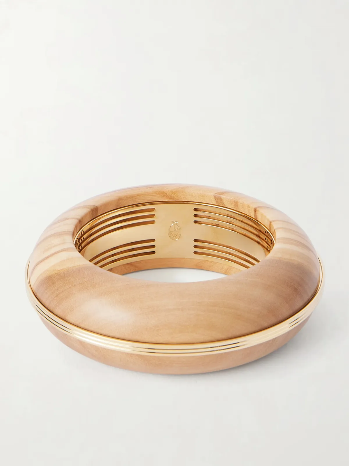 Jacques Marie Mage + Loulou De La Falaise Lucie Gold-Tone Wood Bangle
