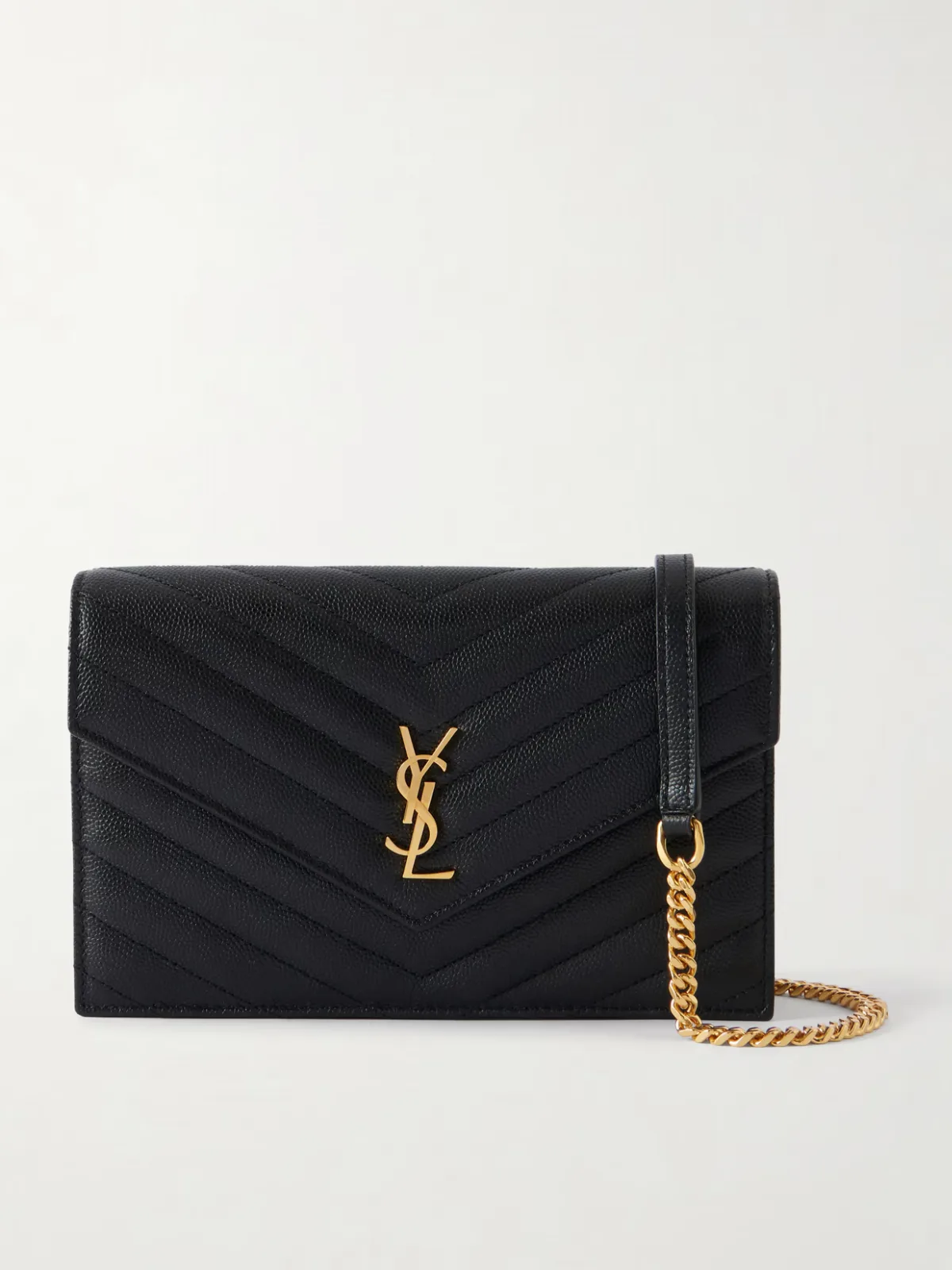 Cassandre Envelope Chain Mini Matelassé Leather Wallet