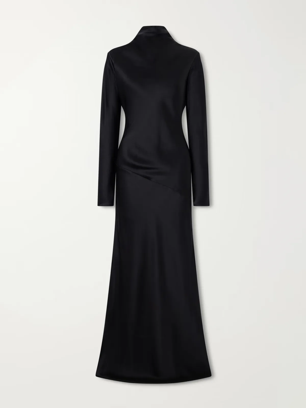 Gio Open-Back Silk-Cloqué Maxi Dress