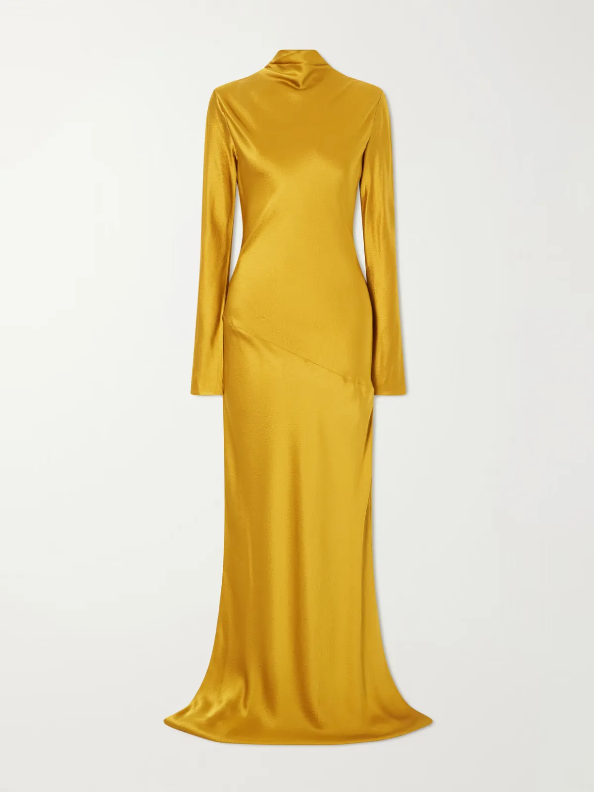 Gio Open-Back Silk-Cloqué Maxi Dress