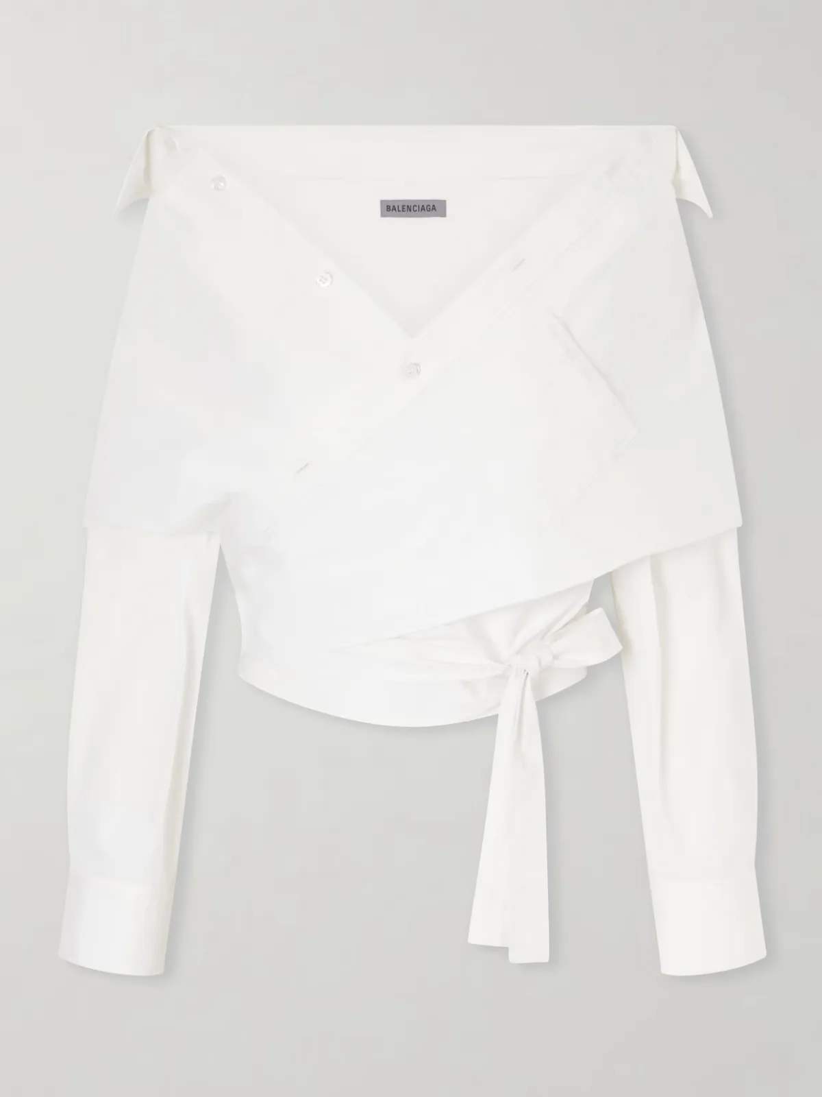 Off-The-Shoulder Cotton Poplin Blouse