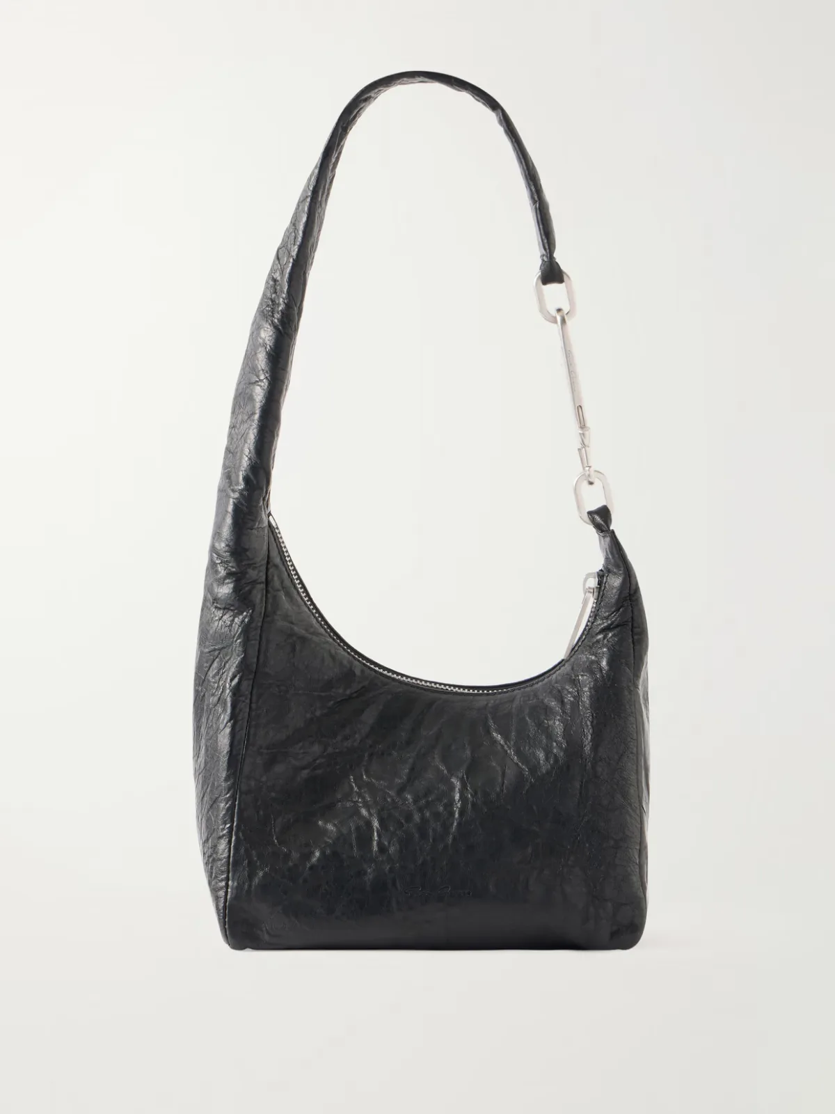 Disco Gemini Crinkled-Leather Shoulder Bag