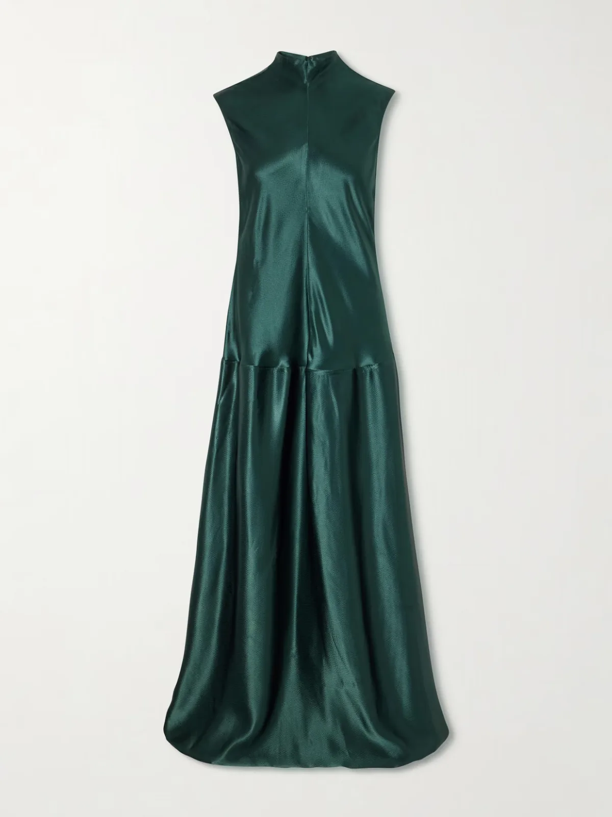 Nyx Sleeveless Pleated Crepe Maxi Dress
