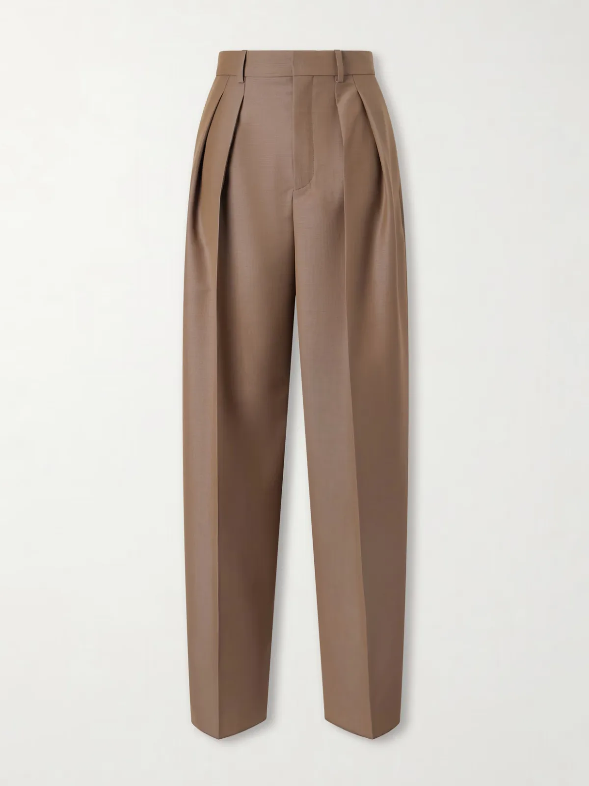Straight-Leg Wool-Blend Pants