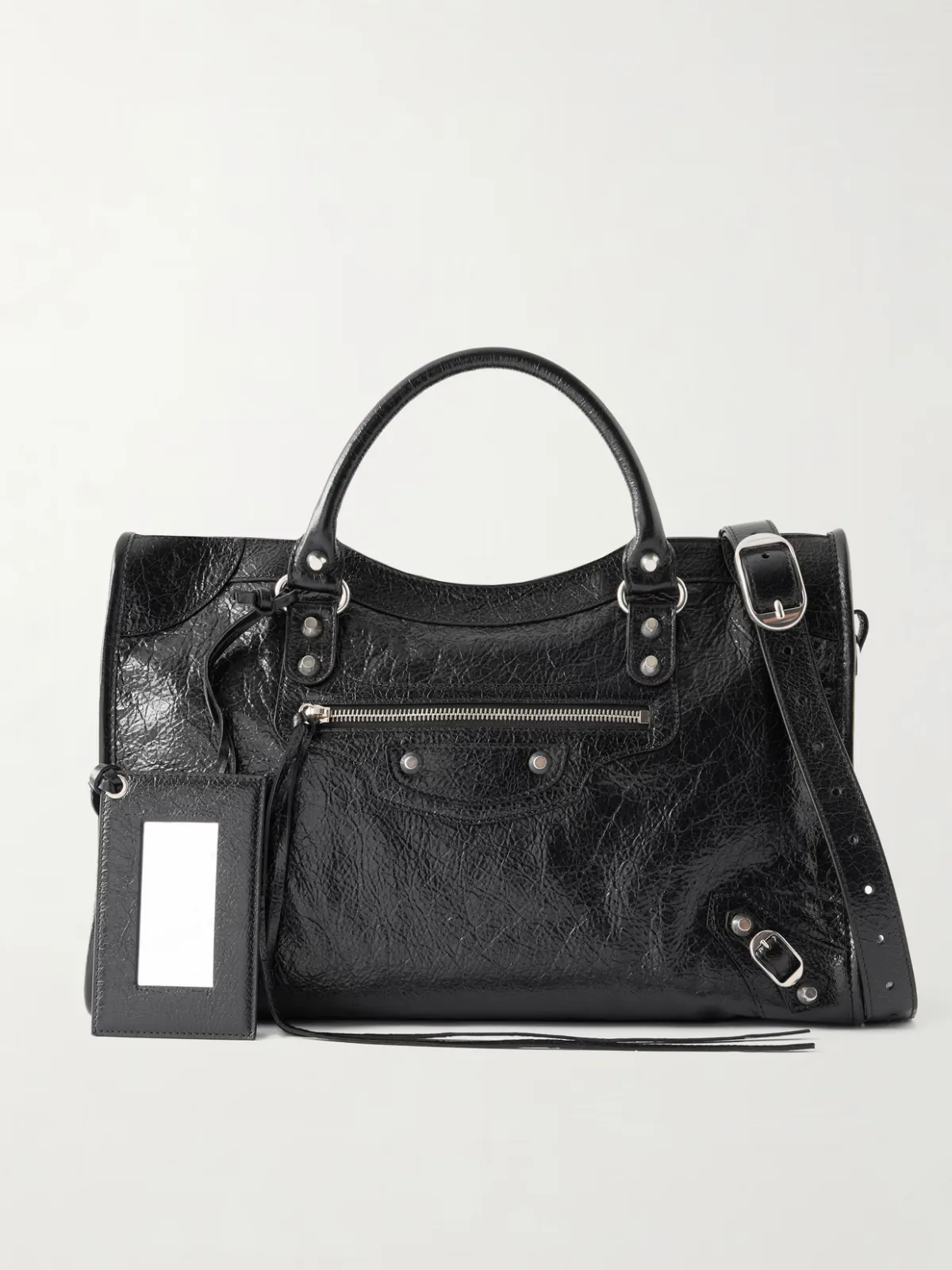 Le City Medium Crinkled-Leather Shoulder Bag