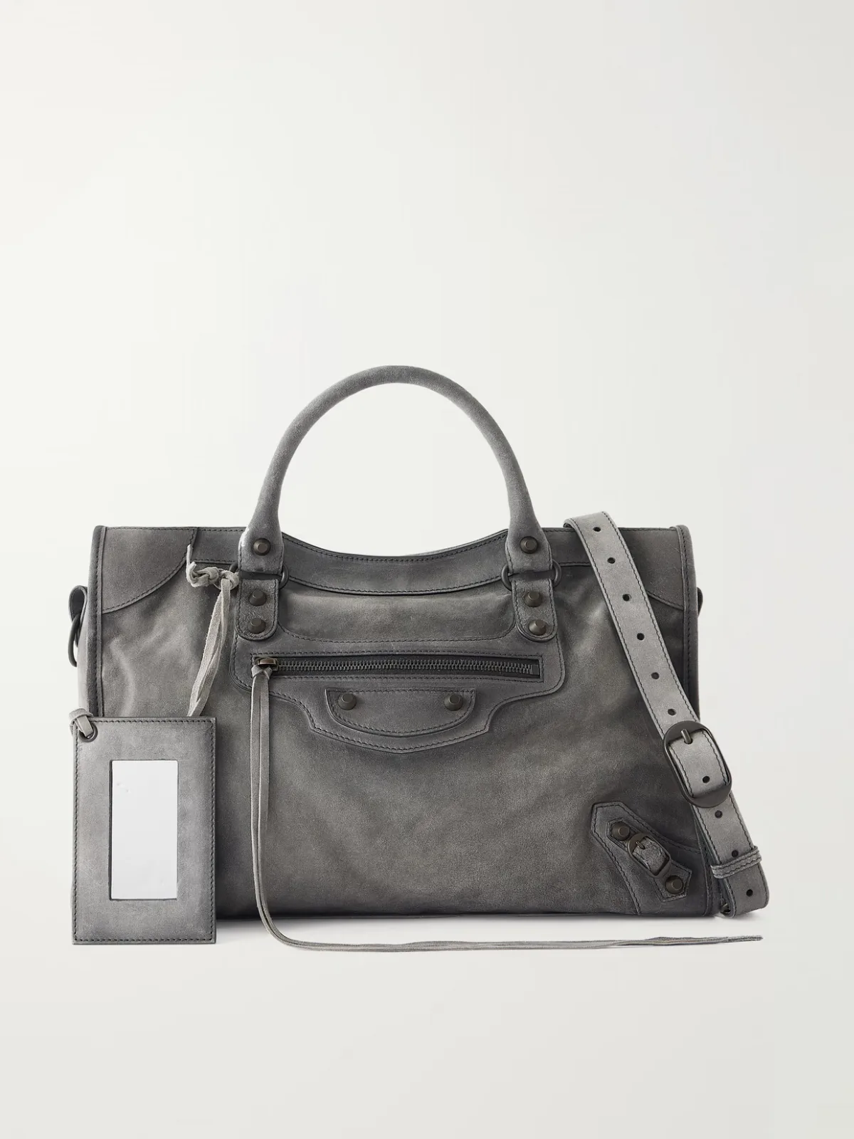 Le City Medium Embellished Suede Shoulder Bag