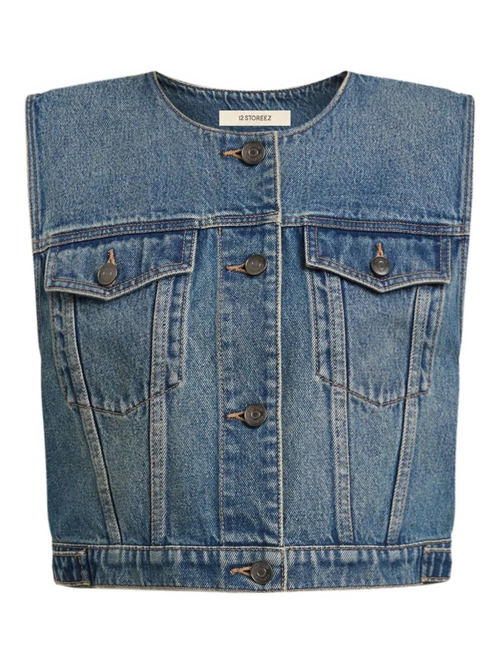 Denim Vest by 12 STOREEZ
