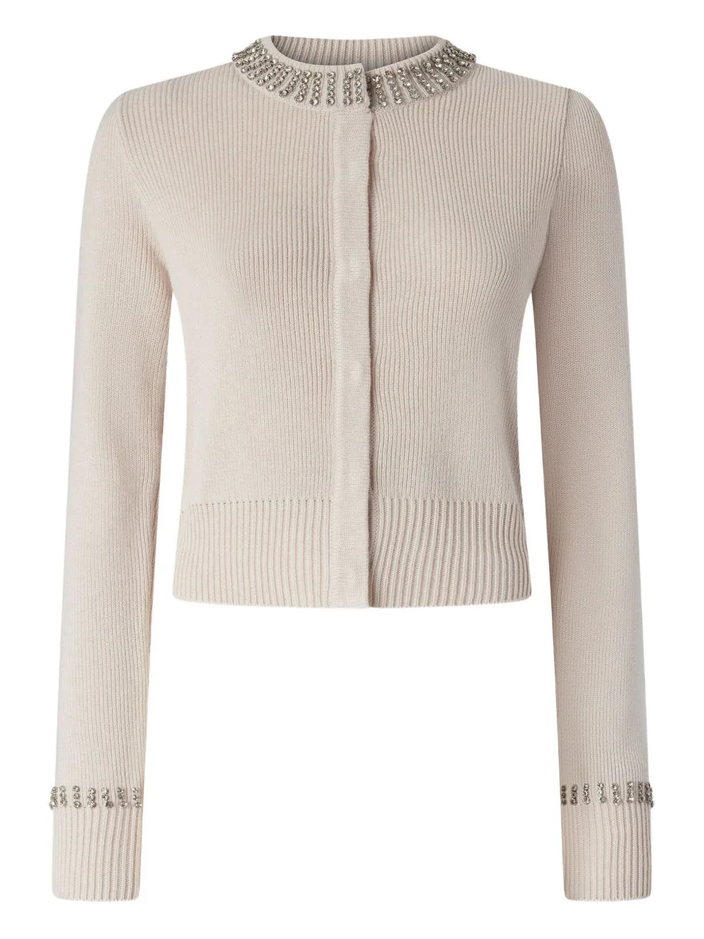 Embellished-Cuff Cardigan