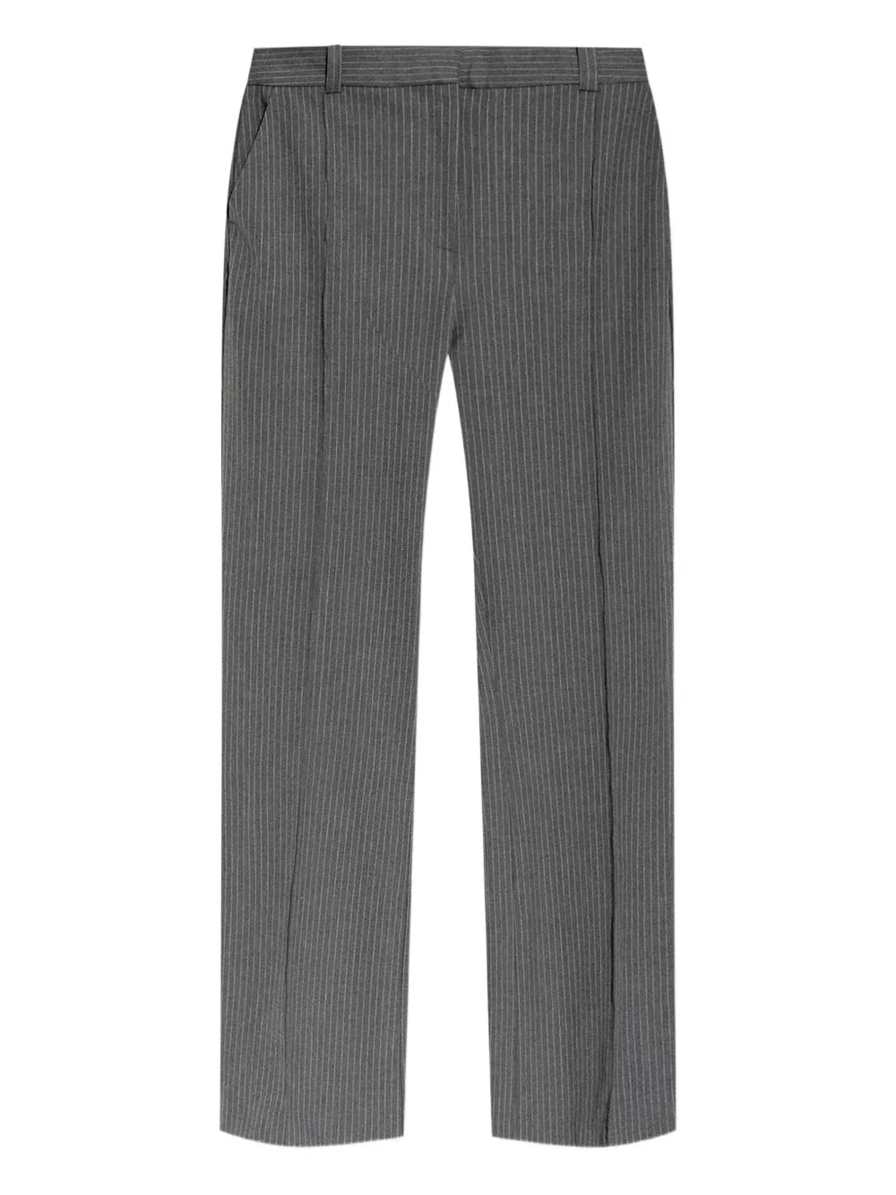 Pinstripe Pleated Trousers