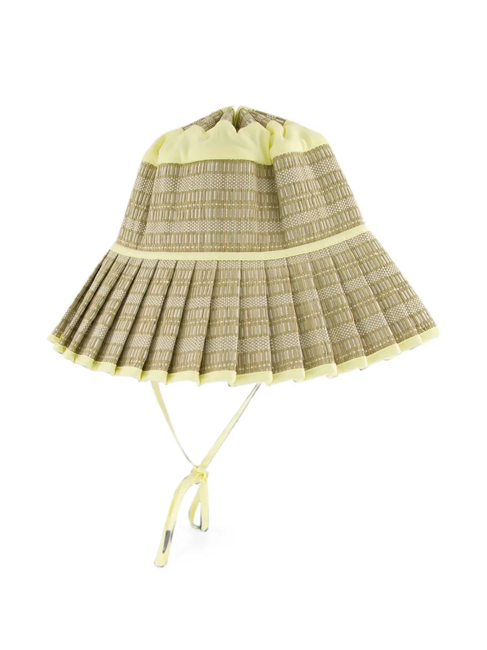 Capri Basket-Weave Pleated Hat