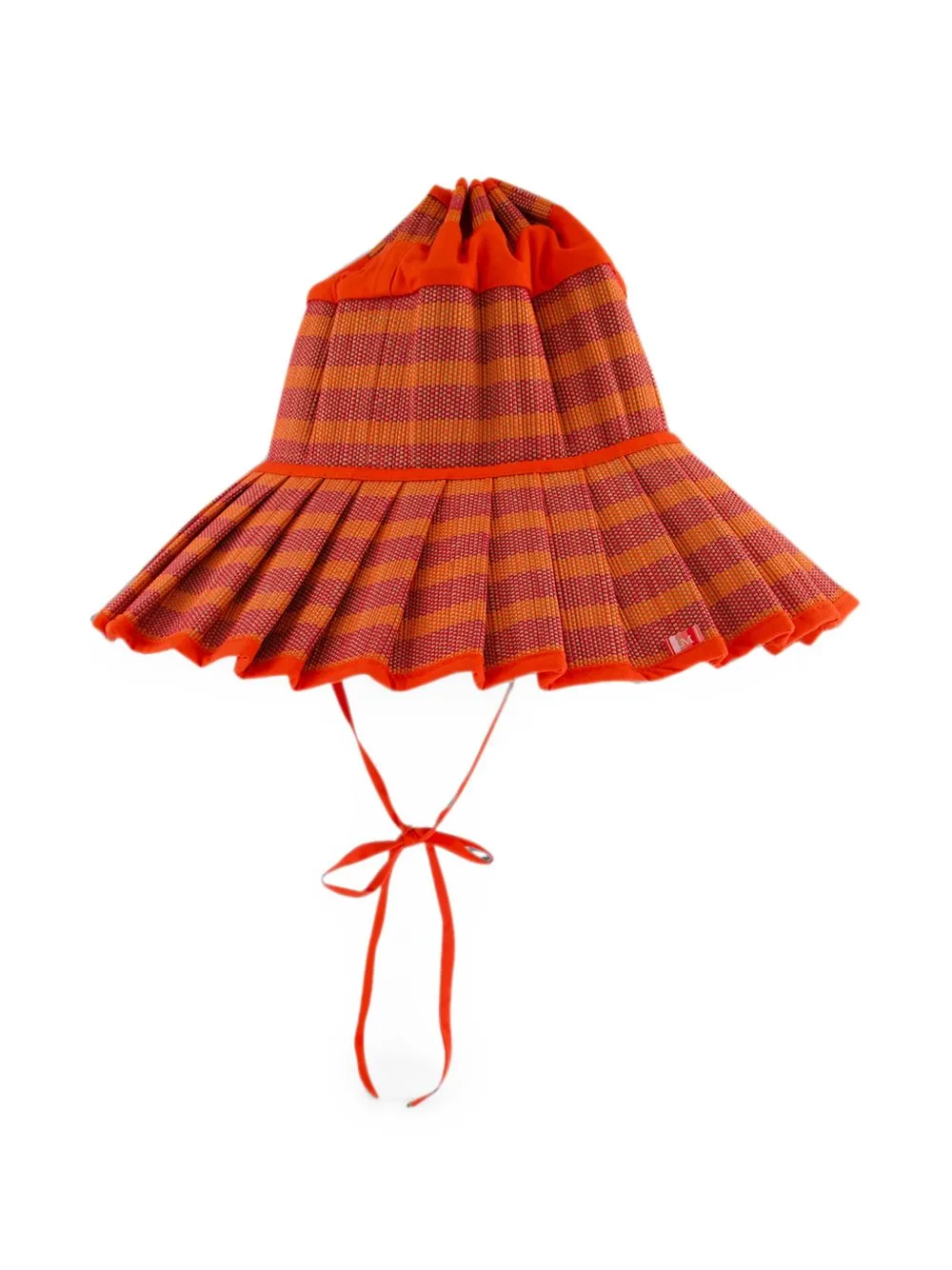 Capri Check-Pattern Pleated Hat