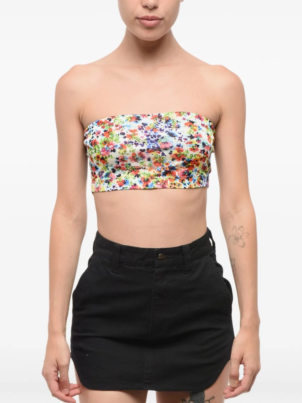 Floral-Print Cropped Top