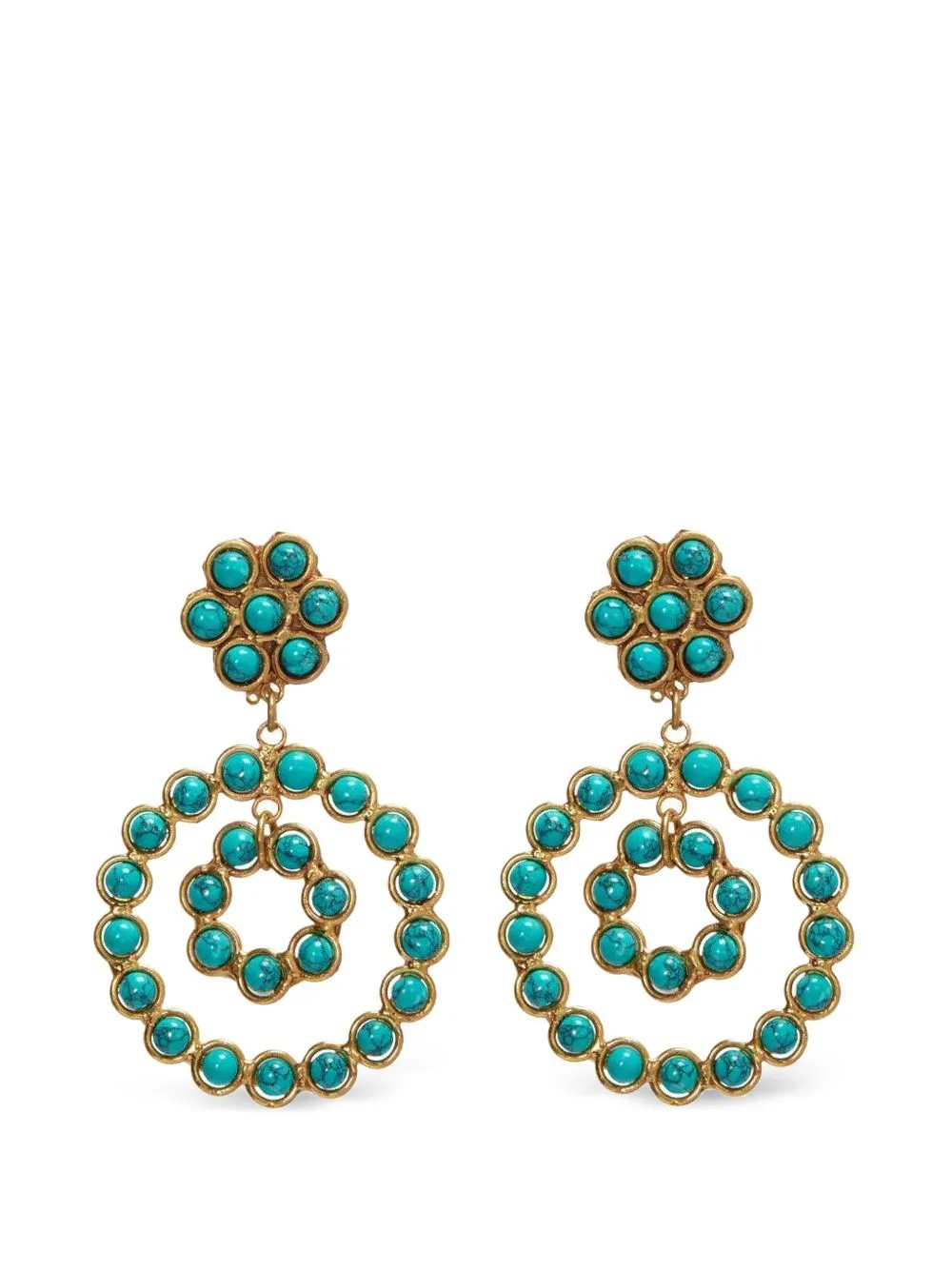 Happy Flower Malachite Earrings