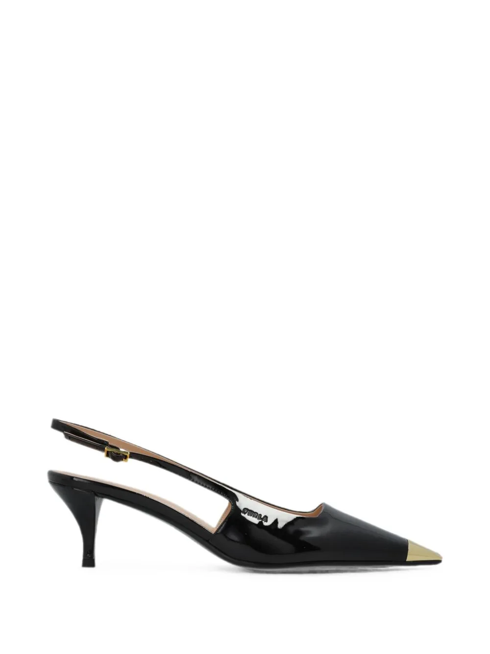 Metal-Cap-Toe Slingback Pumps