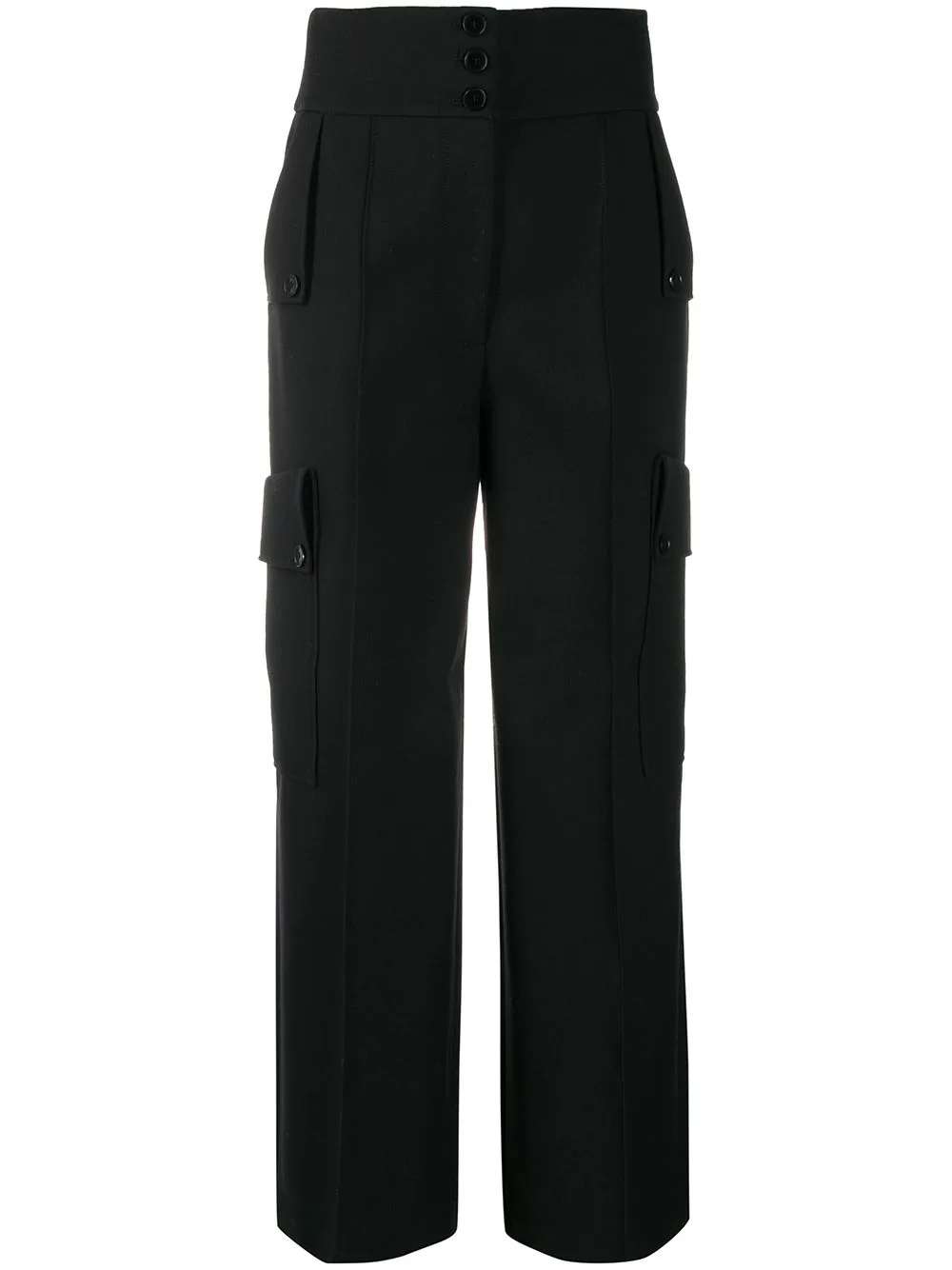 High-Waisted Wide-Leg Trousers