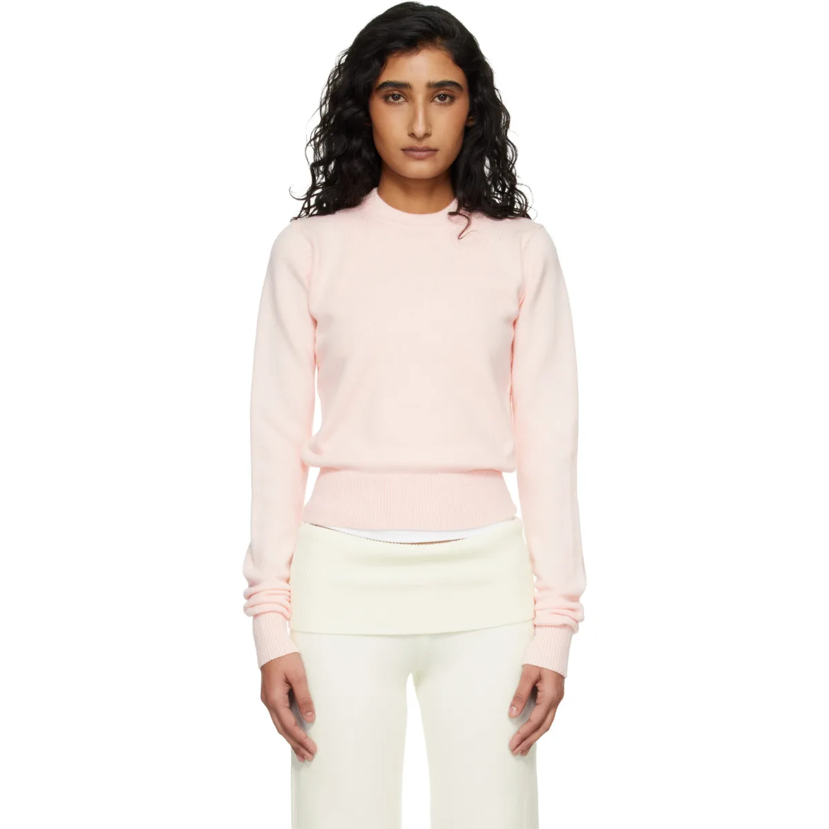 'Sweater Knits' Ribbed Long Sleeve Fitted Sweater by SKIMS