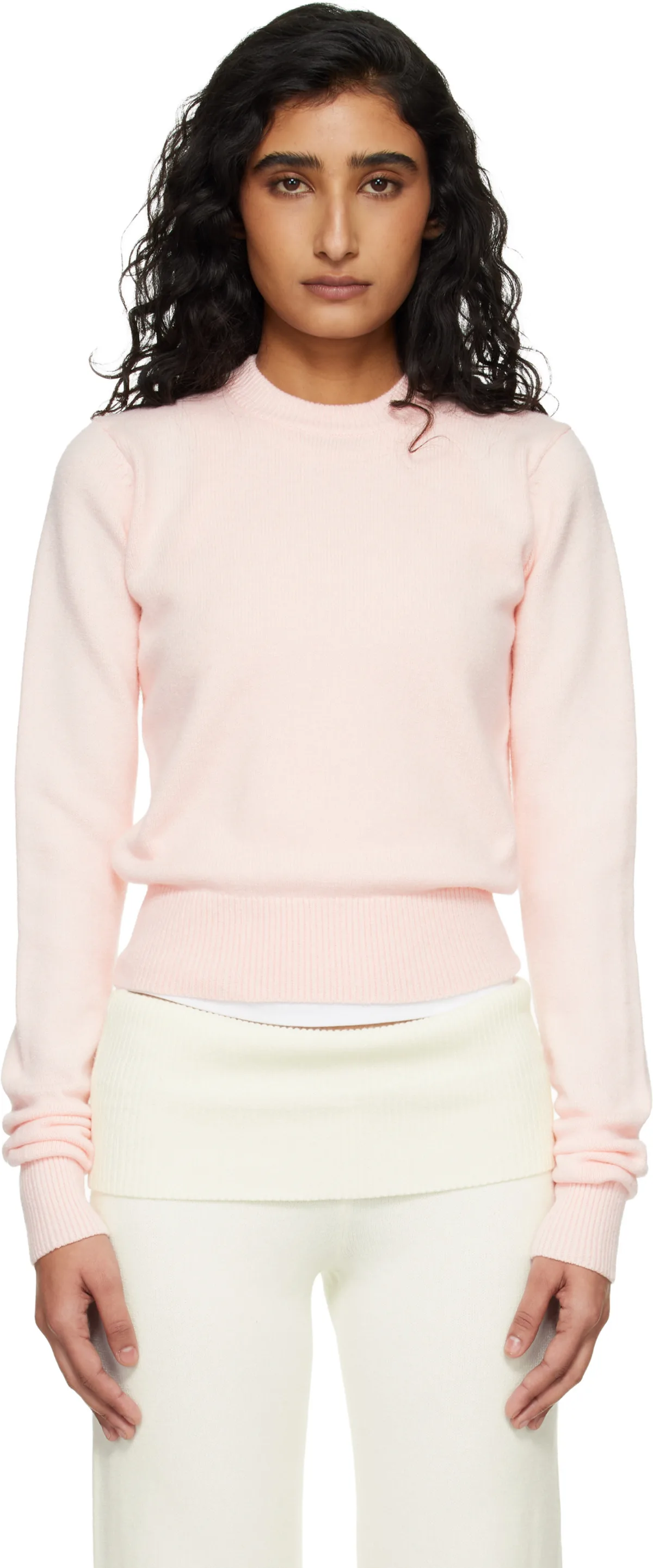 'Sweater Knits' Ribbed Long Sleeve Fitted Sweater