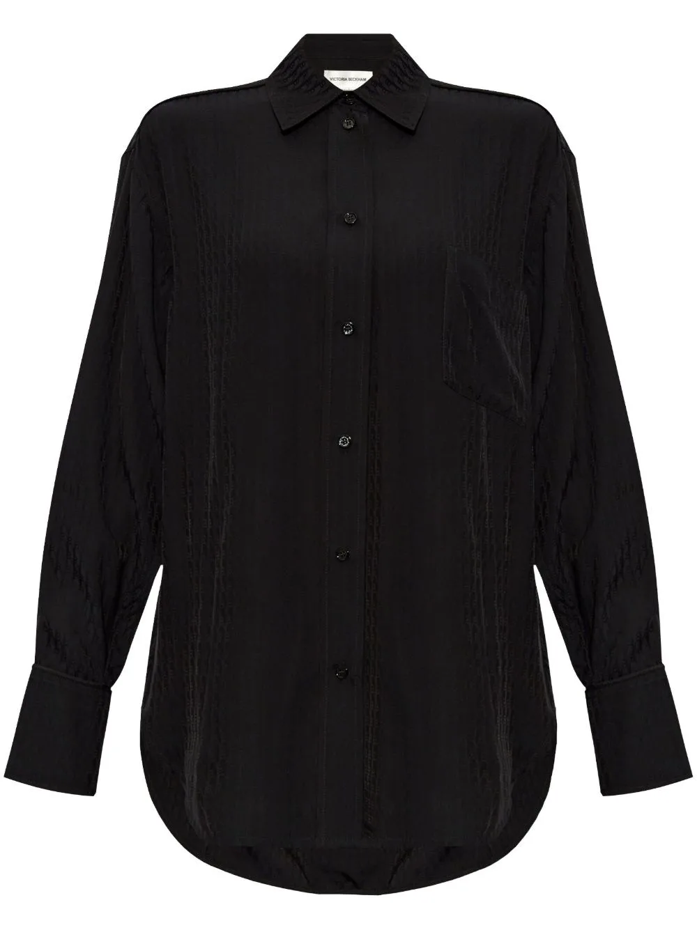 Monogram-Pattern Button-Down Shirt