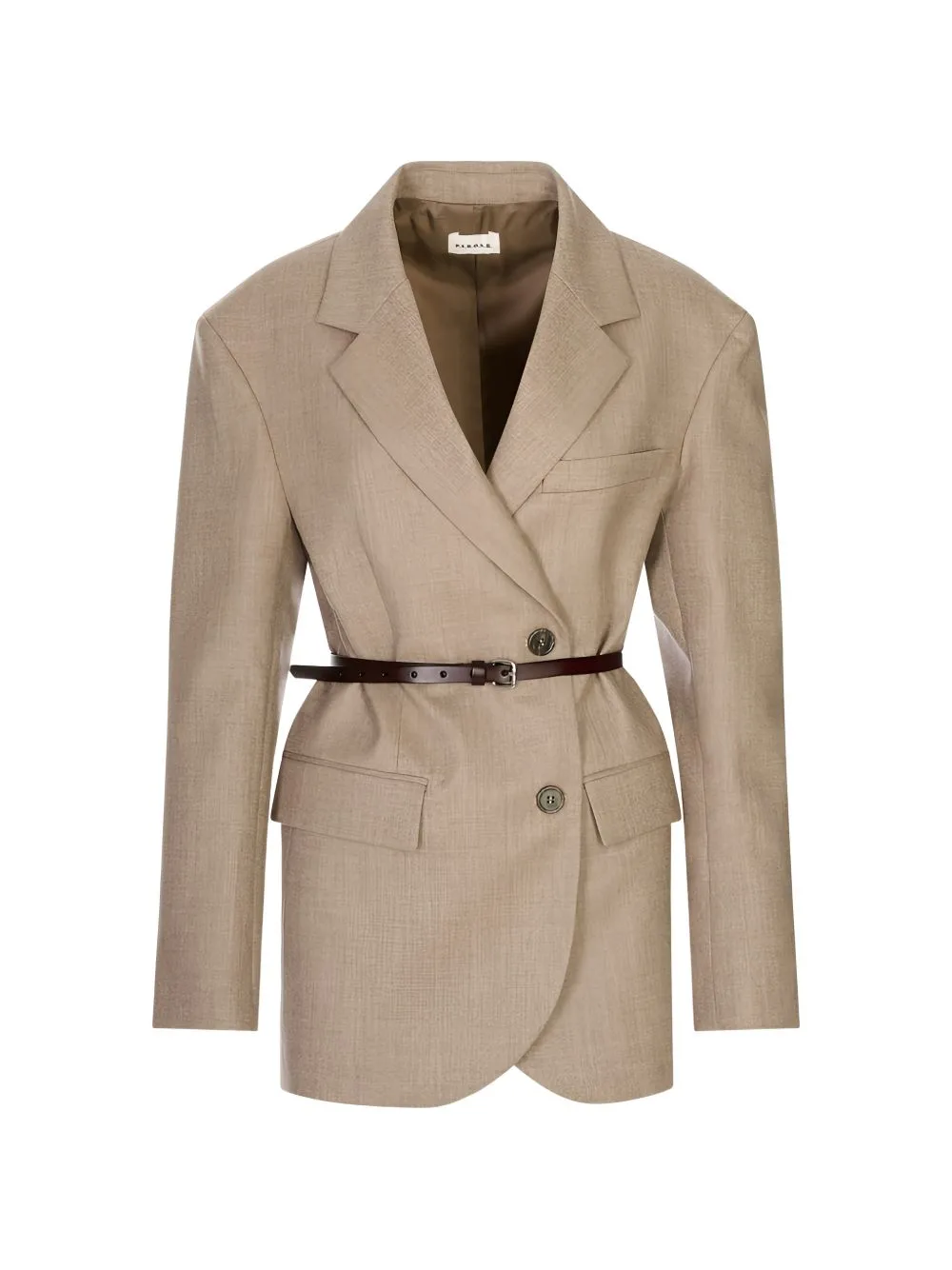 Belted Double-Breasted Blazer