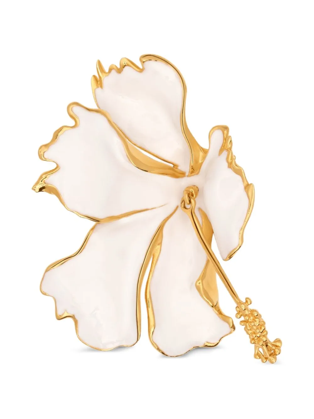Enamel Folded Hibiscus Brooch