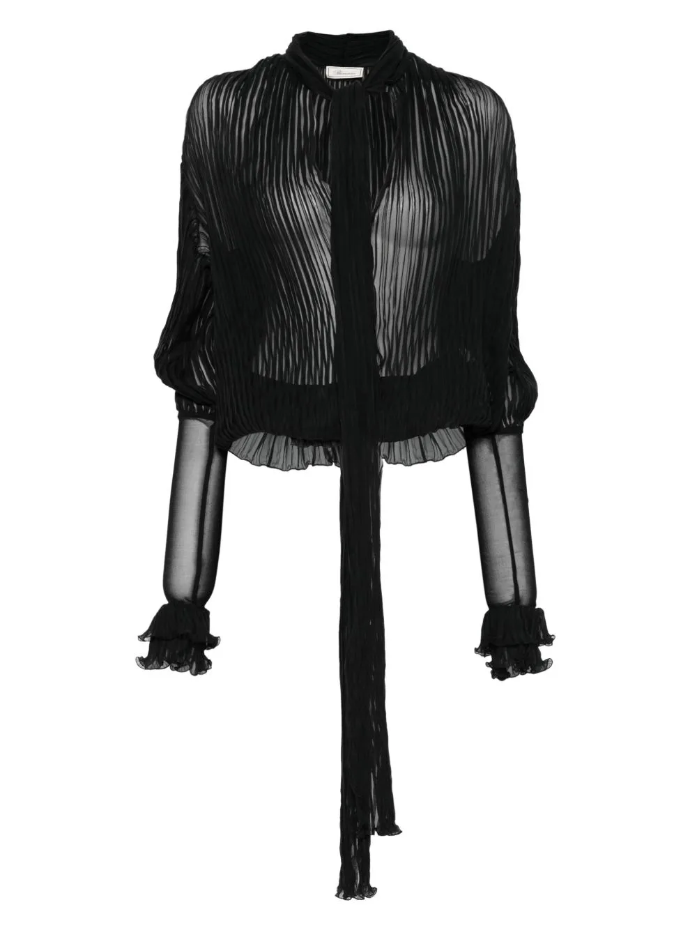 Pleated Silk Blouse