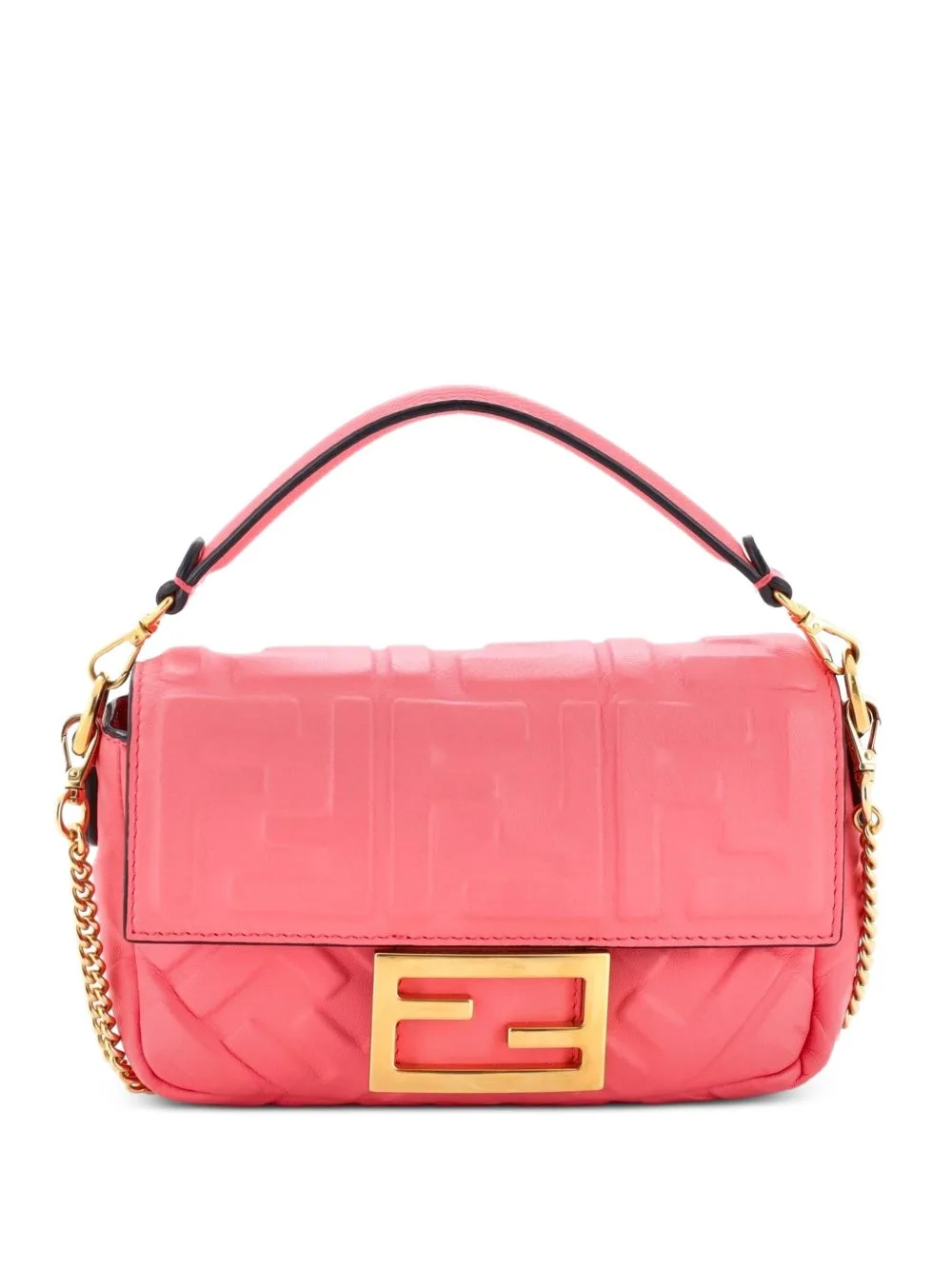 Baguette NM Bag Zucca Embossed Leather Mini Crossbody Bag