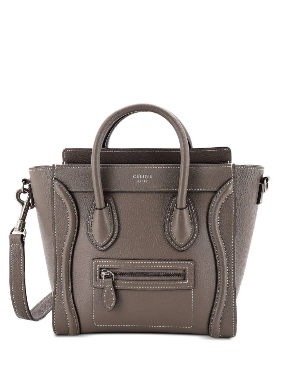 Luggage Bag Grainy Leather Nano Crossbody Bag