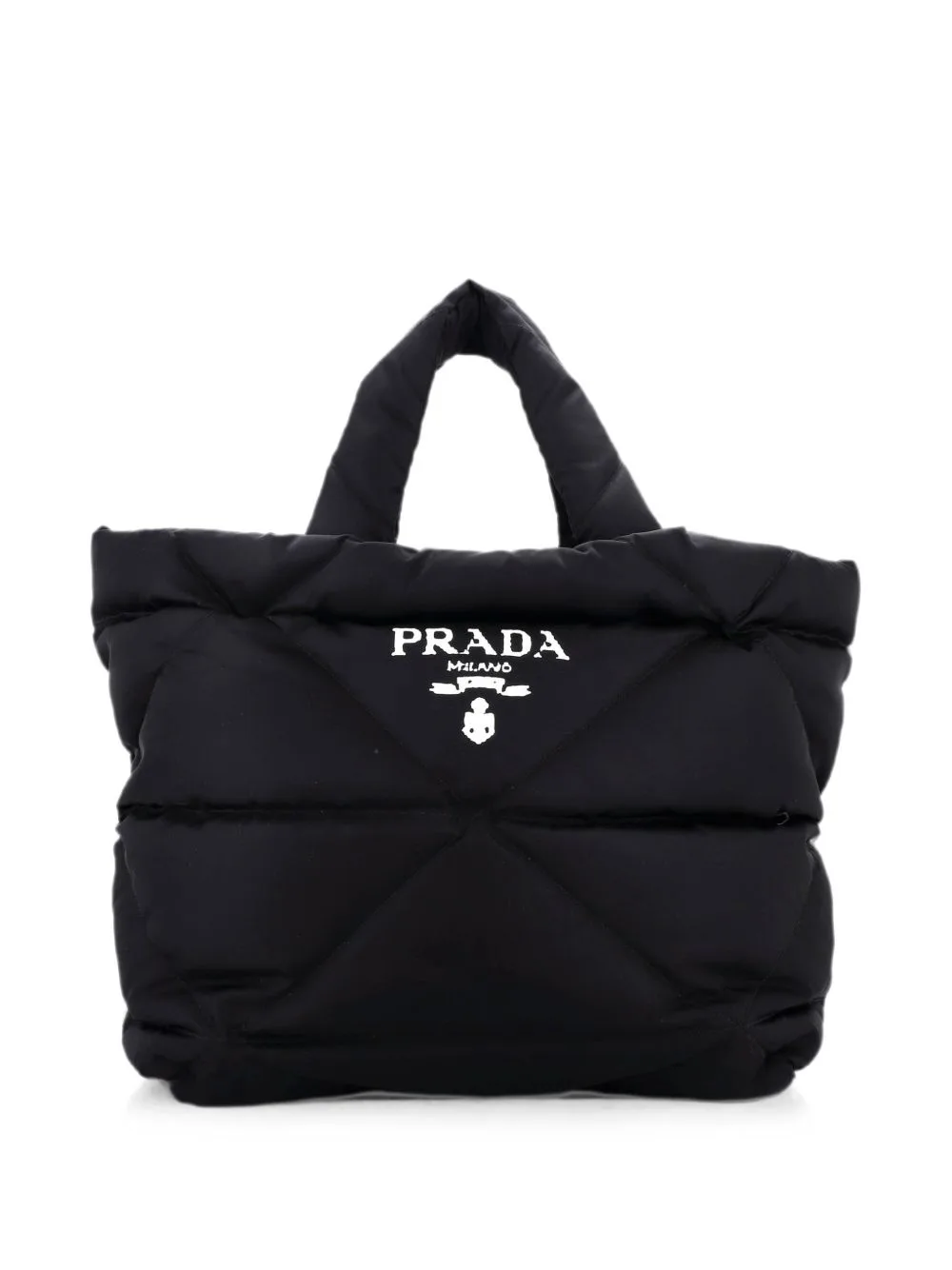 Padded Logo Quilted Re-Nylon Medium Tote Bag