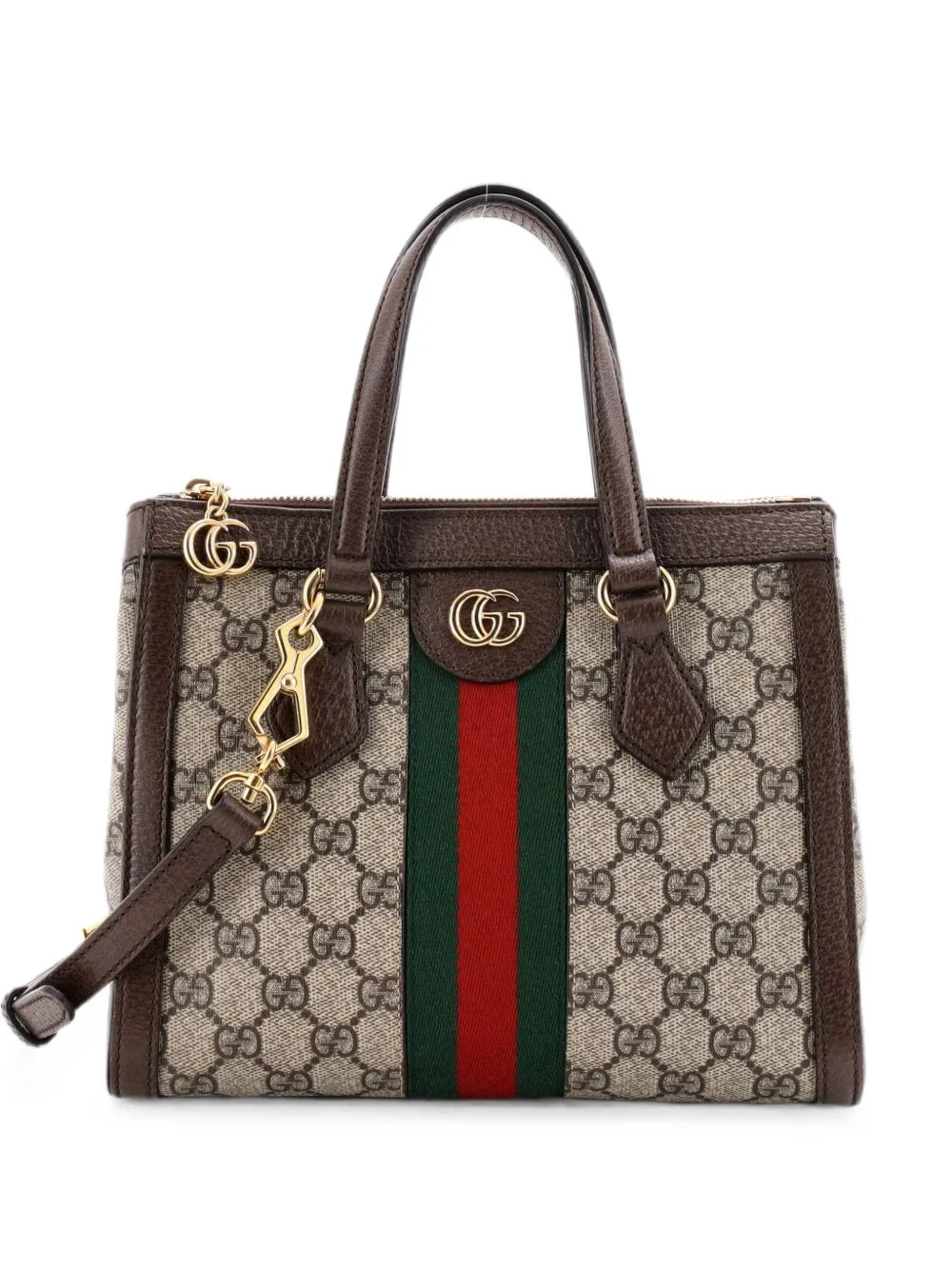 Ophidia Top Handle GG Coated Canvas Small Tote Bag
