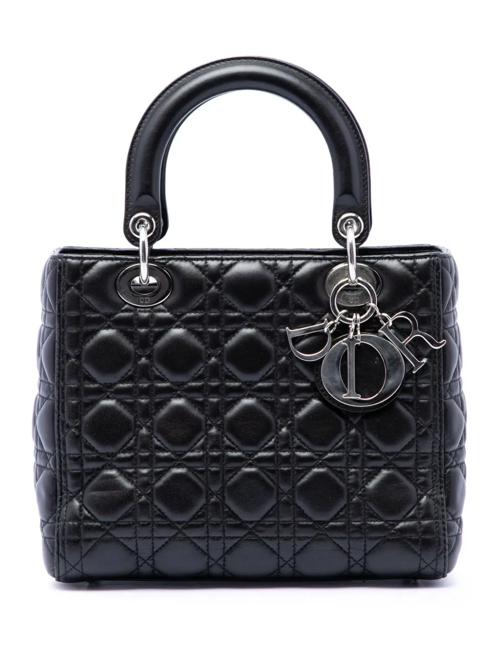 2016 Medium Lambskin Cannage Lady Dior Satchel