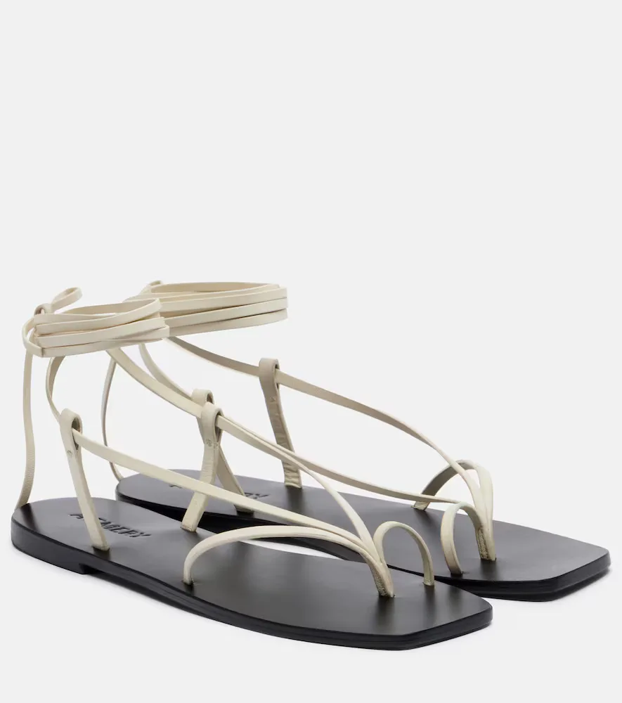 Nolan Leather Thong Sandals by A.Emery