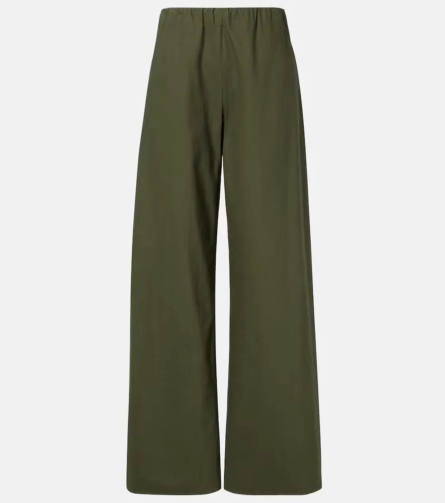 Colette Cotton Twill Wide-Leg Pants