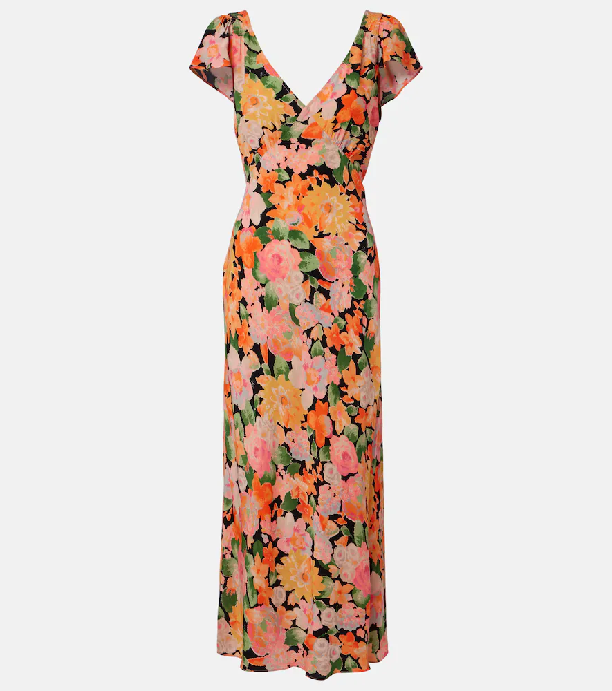 Cathy Floral Crêpe Midi Dress by Rixo