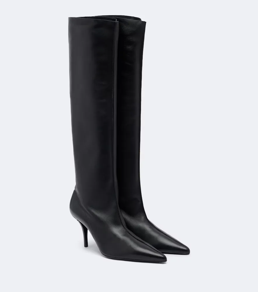 Leather Knee-High Boots
