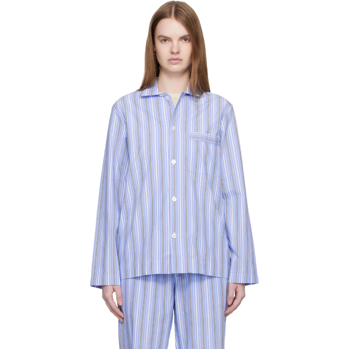 Poplin Long-Sleeved Pyjama Shirt
