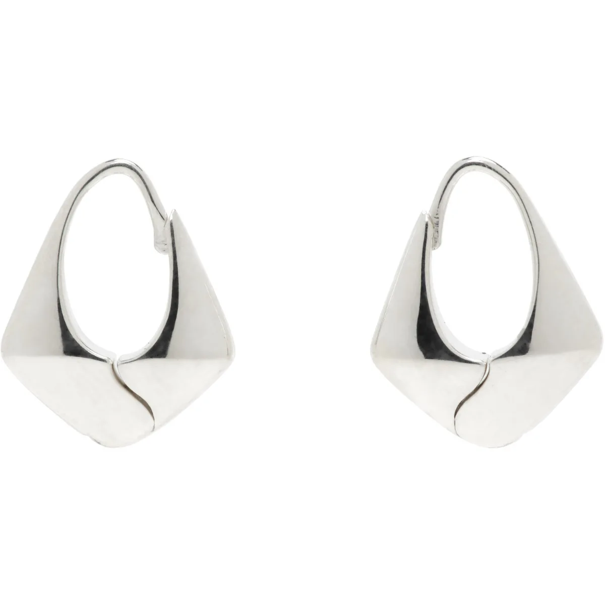 Small Pyramid Hoop Earrings