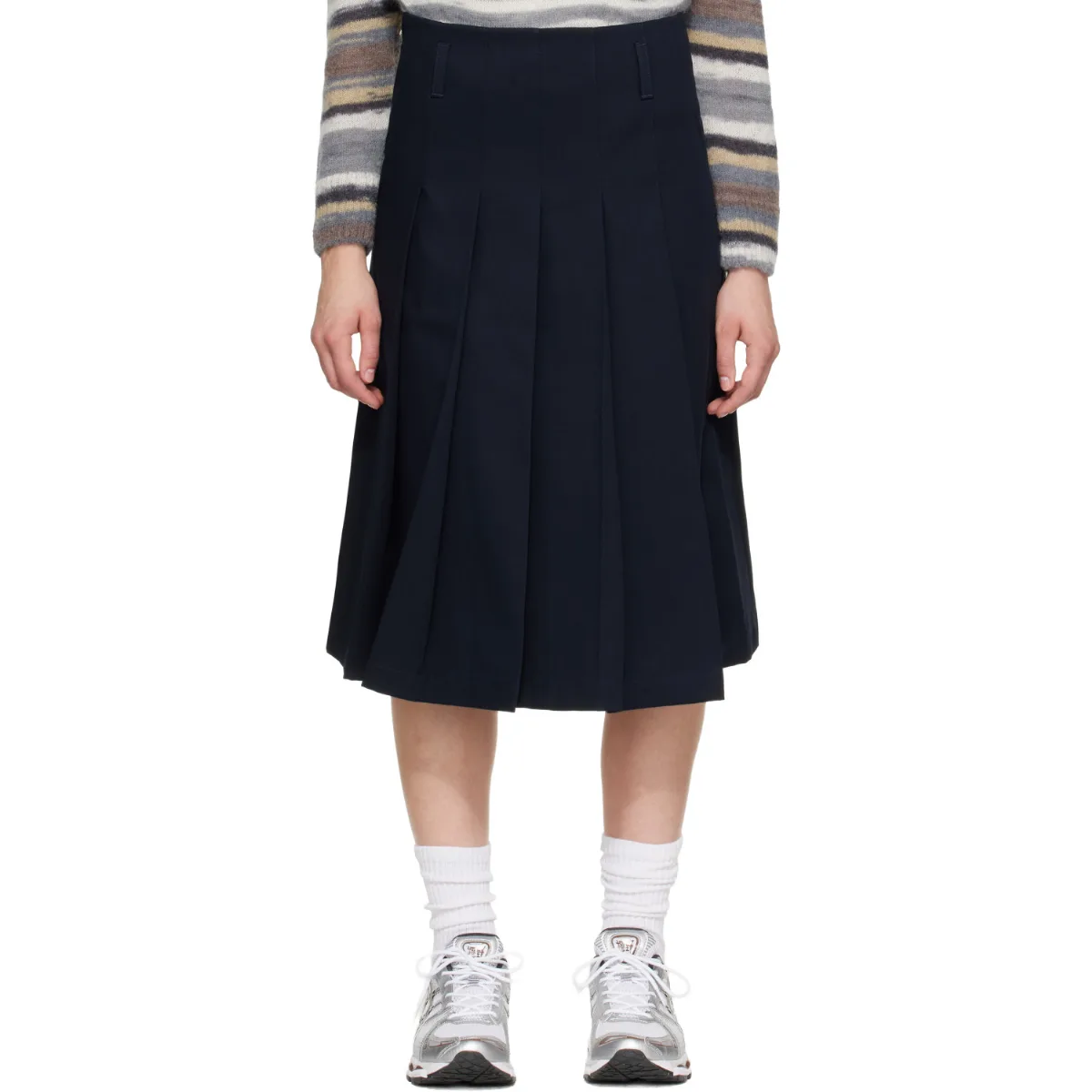 Pleated Midi Skirt