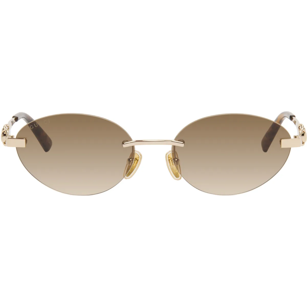 Frameless Oval Sunglasses