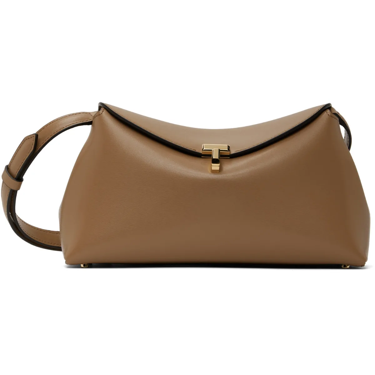 T-Lock Leather Clutch by TOTEME