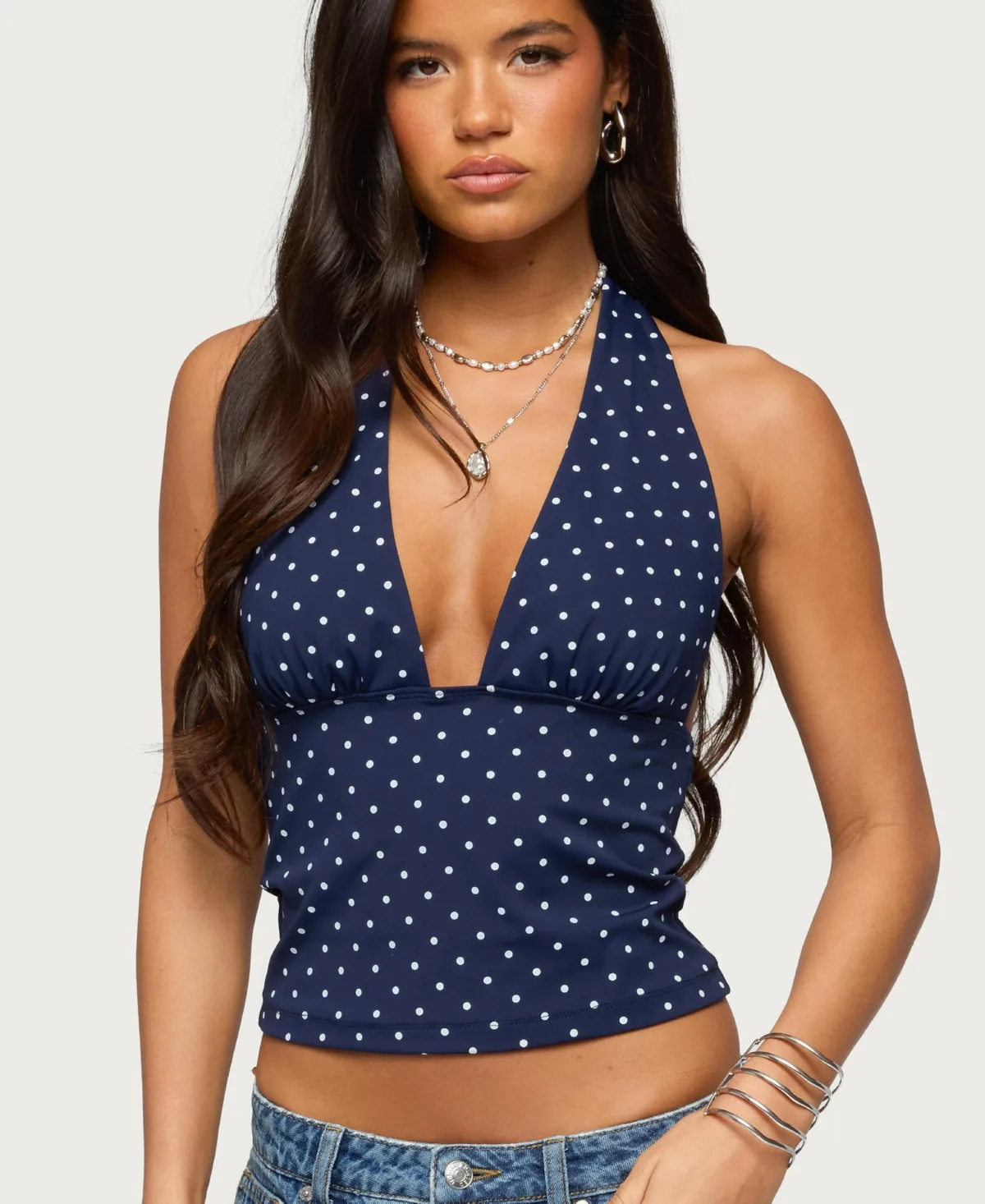 Blaire Polka Dot Halter Top