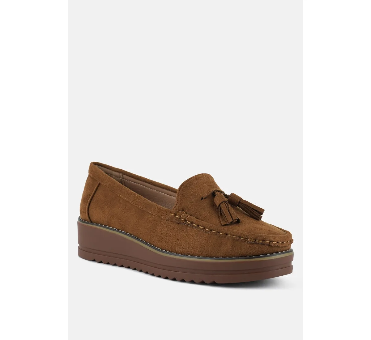 Daiki Platform Lug Sole Tassel Loafers