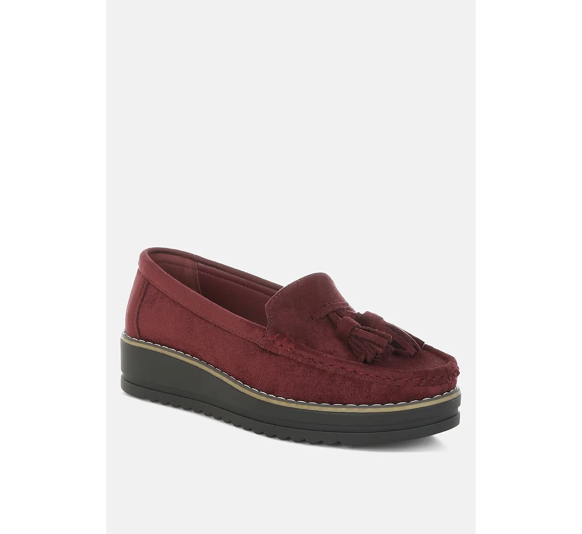 Daiki Platform Lug Sole Tassel Loafers