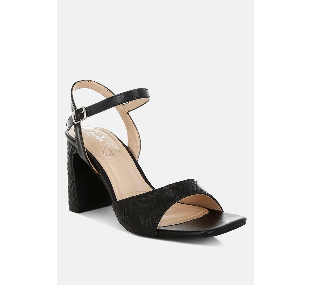 Elana Textured Faux Leather Heels by London Rag