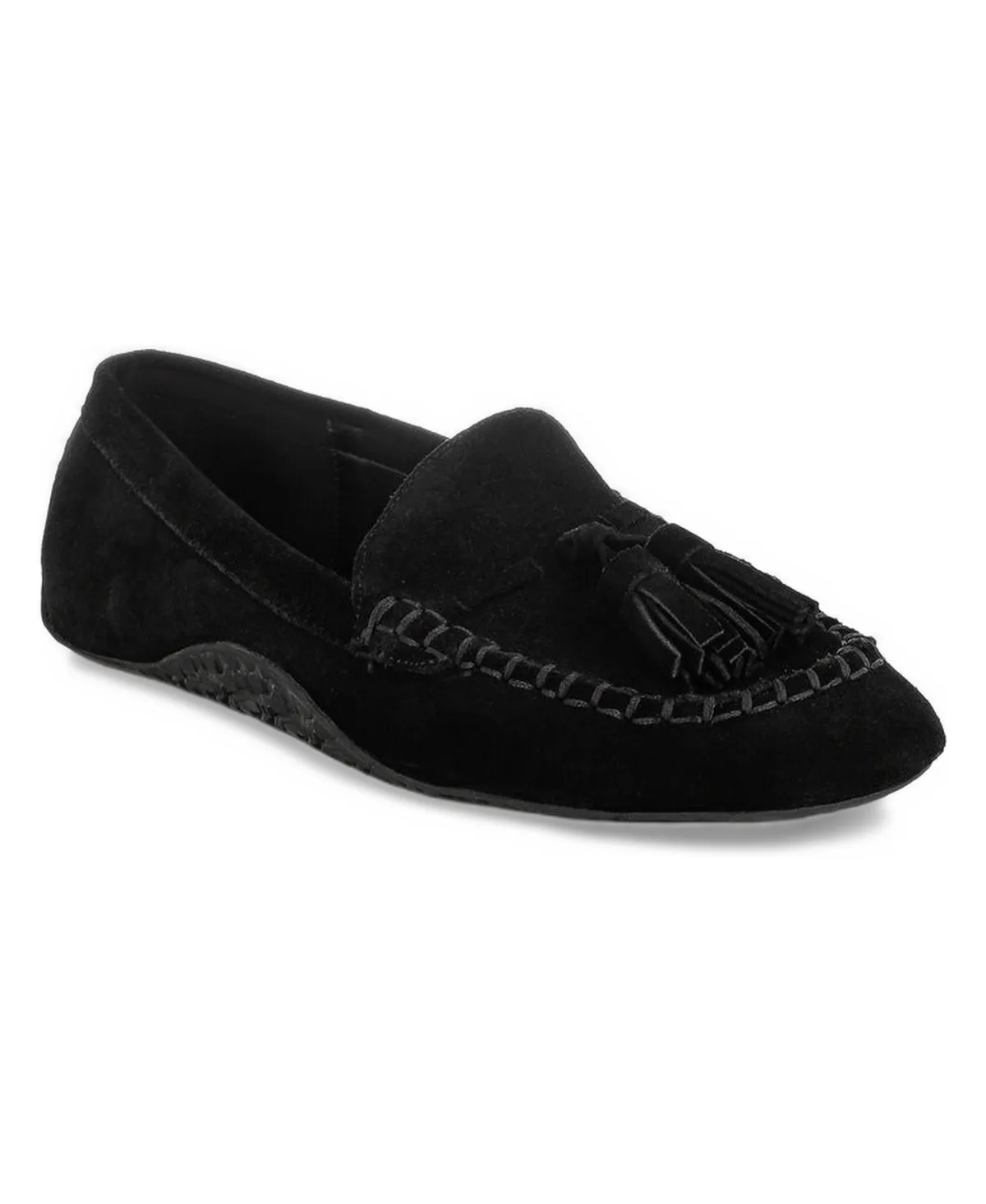 Kipstar Suede Round Toe Tassel Loafers by Rag & Co