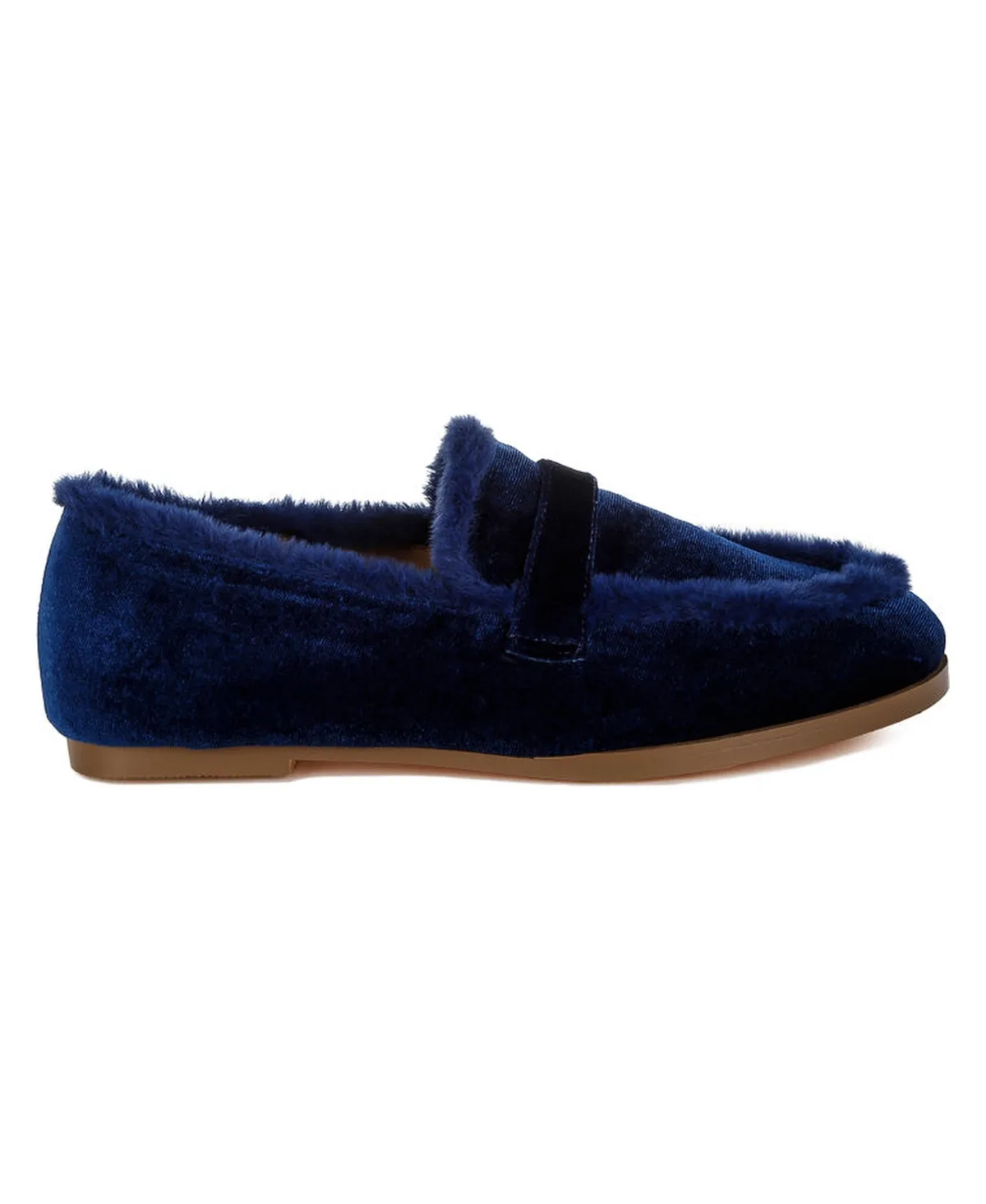 Bastian Fur Detail Velvet Loafers
