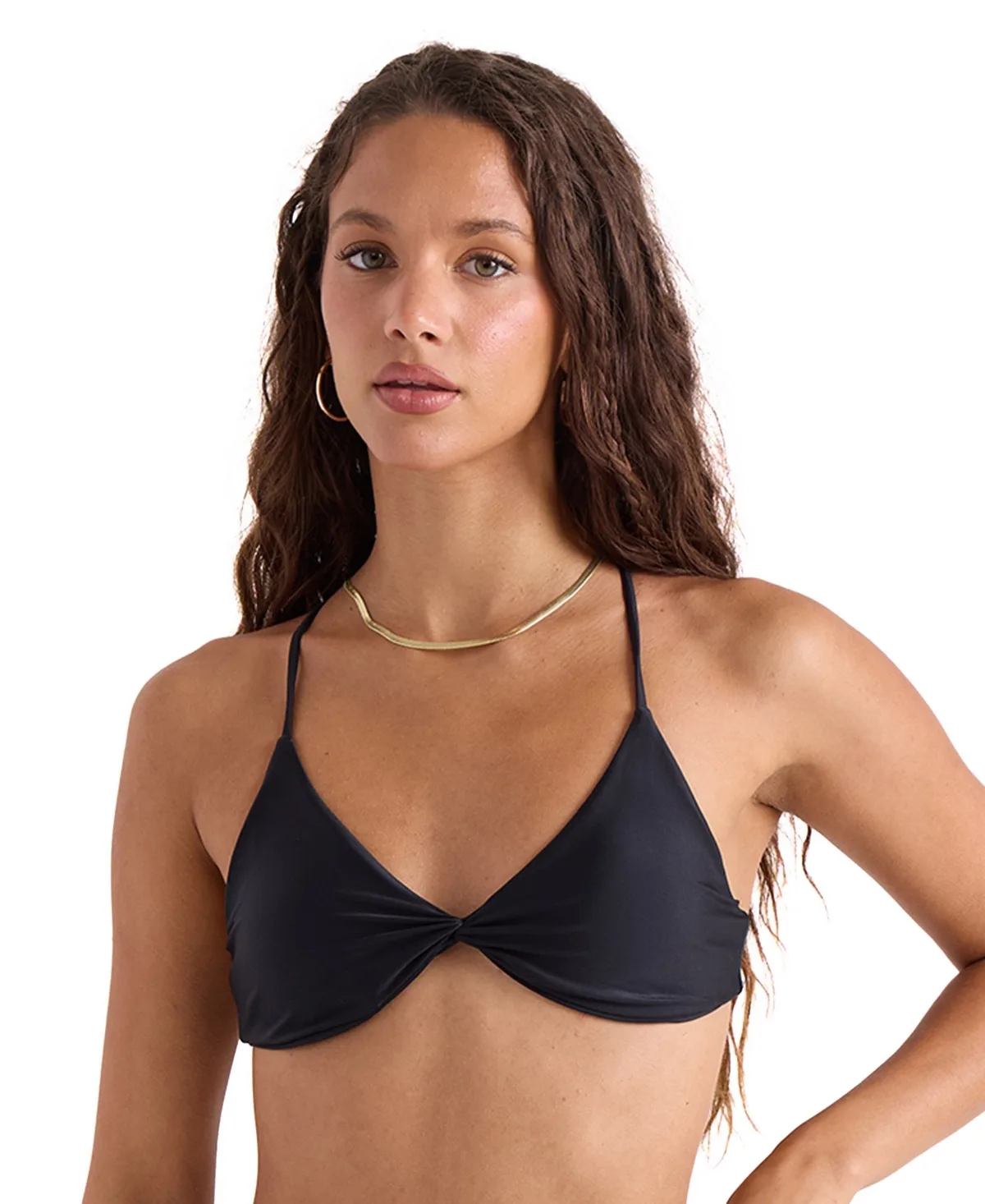 Simply Seamless Twist V-Neck Tie-Back Bikini Top