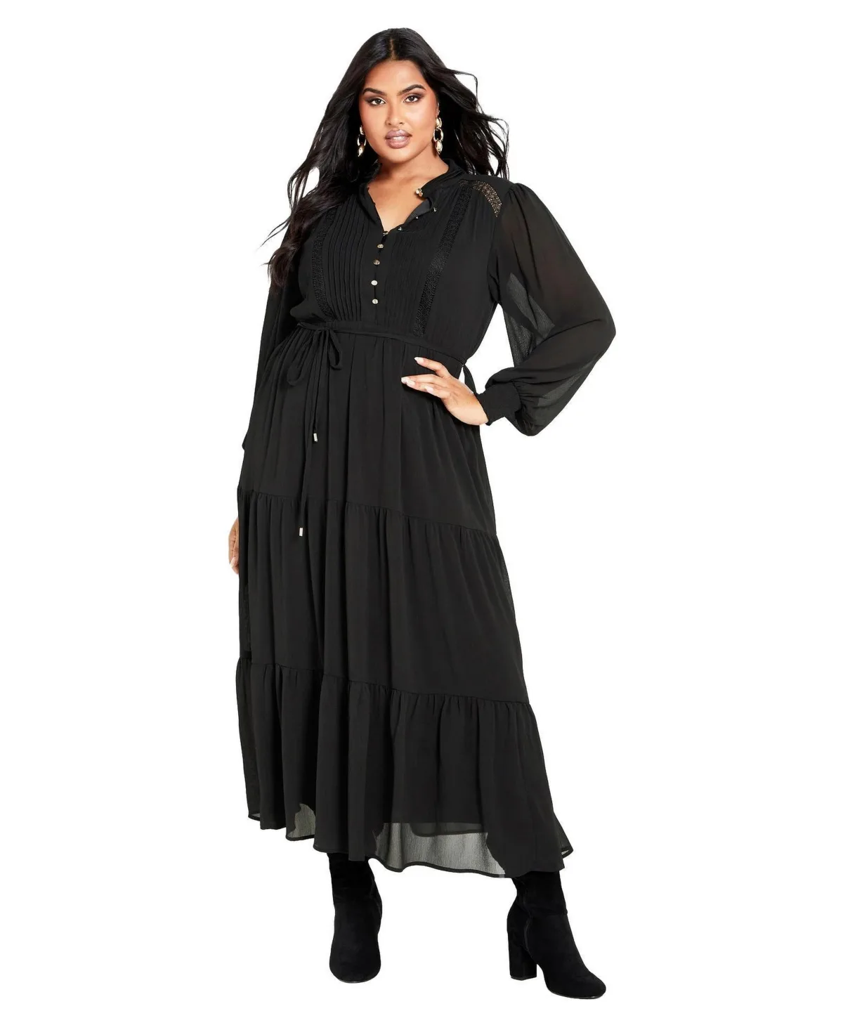 Jasmine Tiered Maxi Dress by Avenue